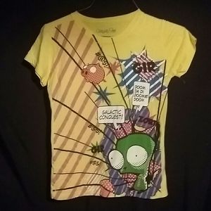 Invader Zim Gir Doom Yellow tshirt M juniors